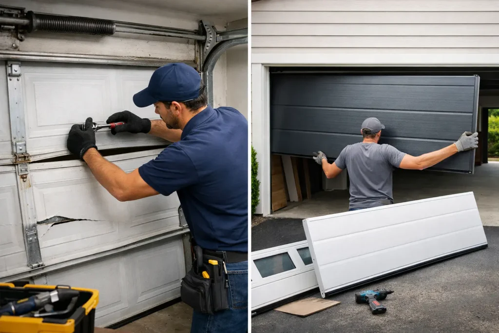 Garage Door Repair vs Replacement