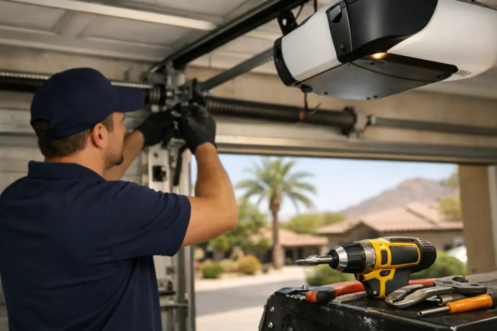 Phoenix Garage Door Tuneup Example: What It Covers